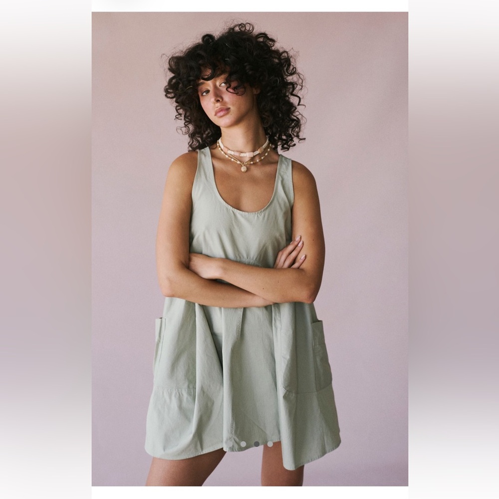 Free People Sage Green Tank Top